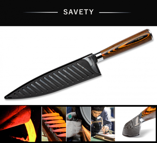 Wolfblood Zeuß Santoku Damastmesser Küchenmesser LH Lifestyle Kochmesser